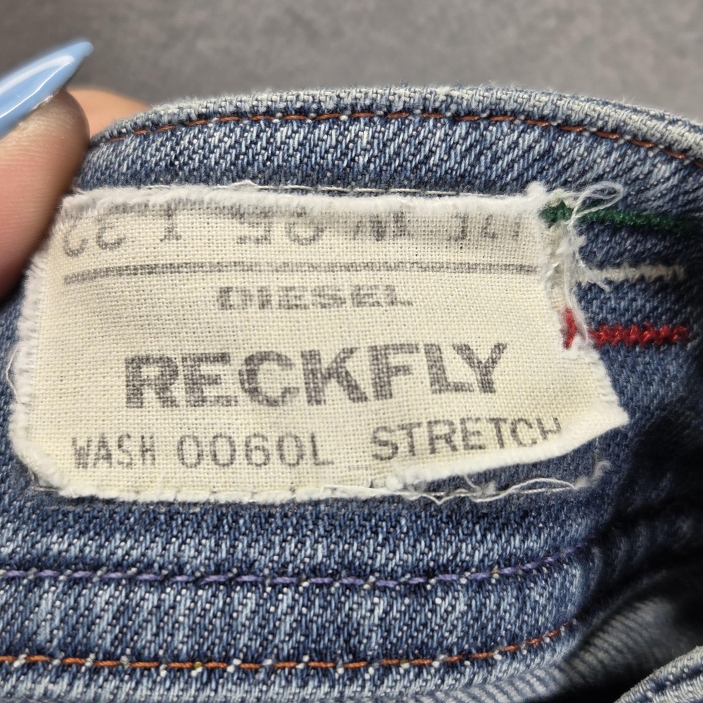 Diesel Jeans Womens 25x32 Reckfly Low Rise Slim Straight Stretch Italy 0060L - Picture 8 of 16